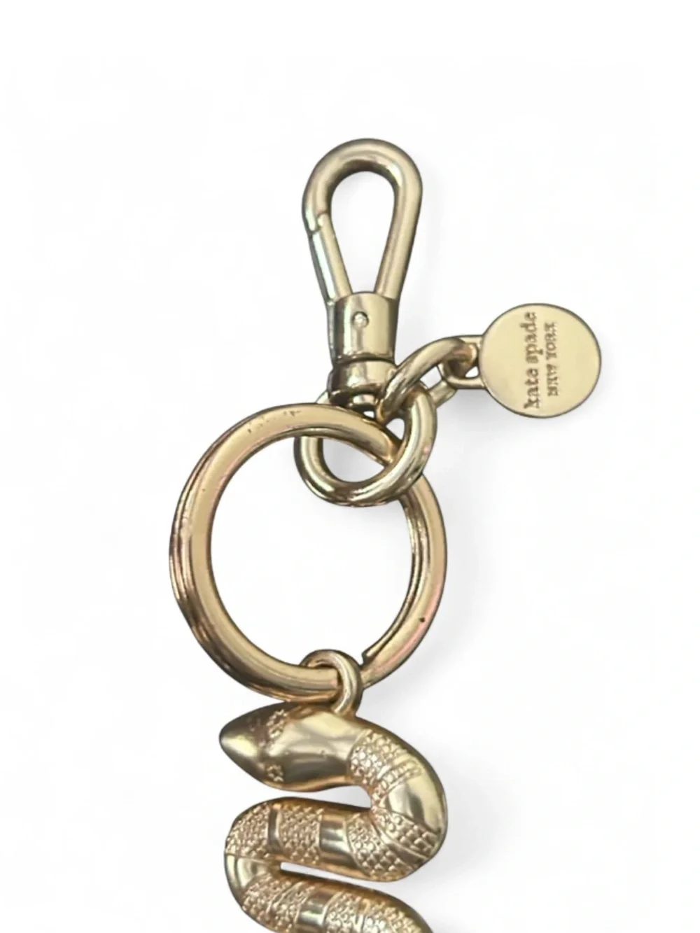 🆕🐍 Kate Spade Snake Bag Keychain Charm EUC